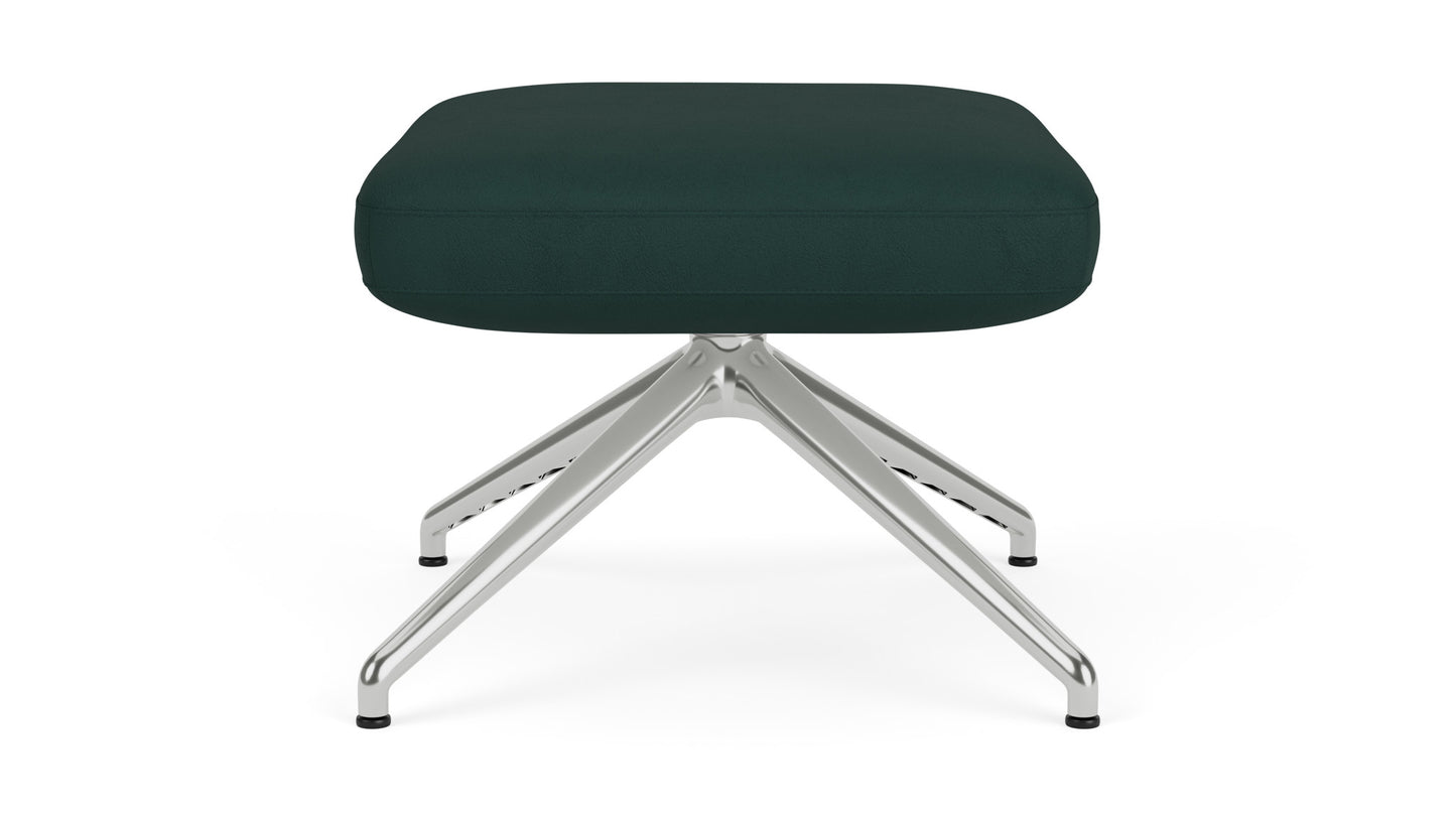 Suite Ottoman - Paloma Deep Green - Polished Metal Base Image - 4