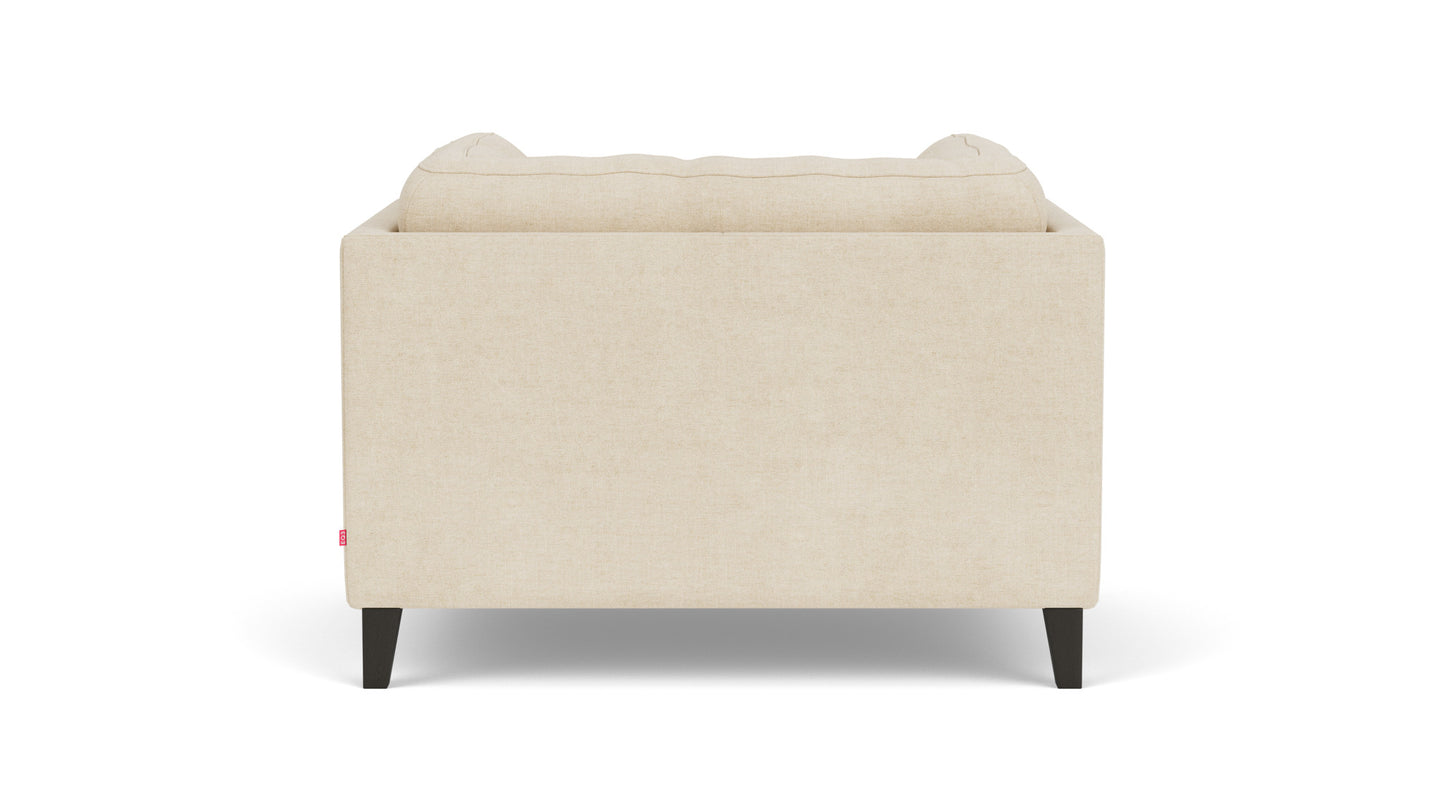 Salema Chair - Aspen Pebble Fabric - Onyx leg Image - 3