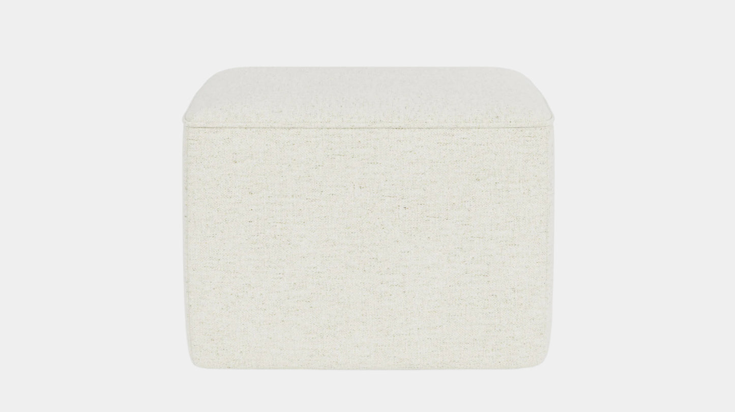 The Wander Square Ottoman - Ceder Oatmeal - glide feet Image - 2