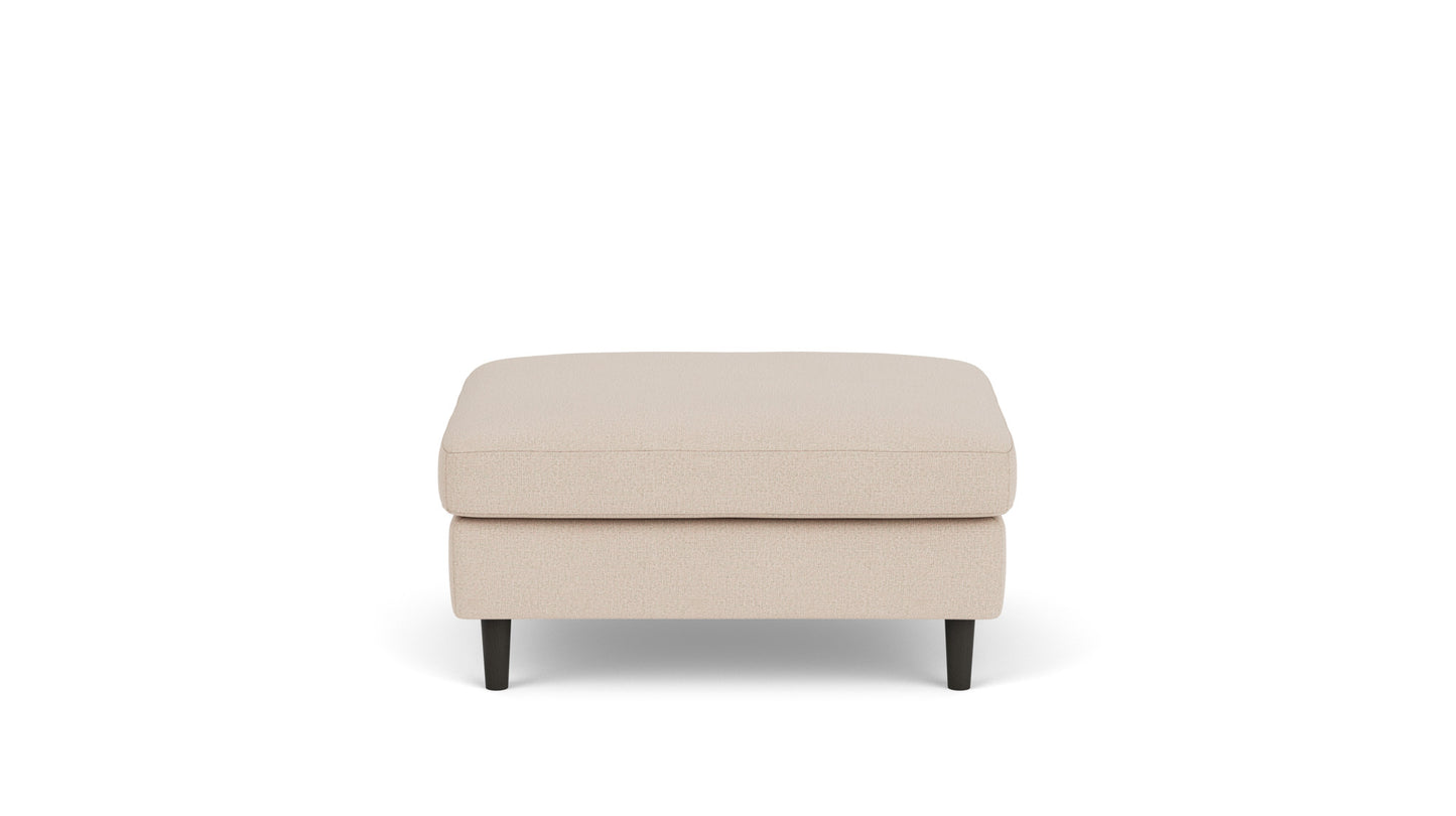 Oskar Storage Ottoman - Panama Natural - Black Legs Image - 1