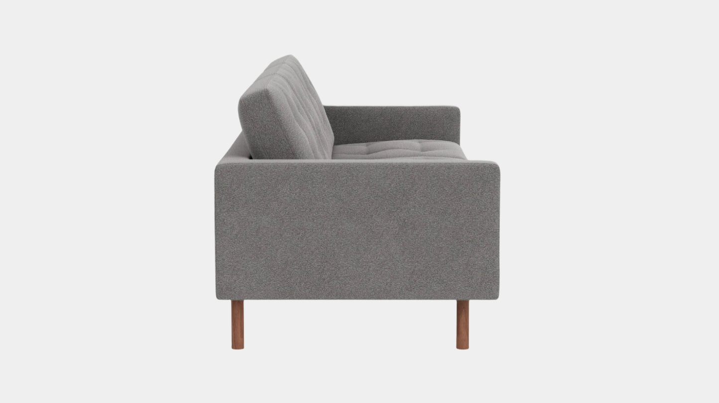 Joan Sofa - Mila Grey, Walnut legs Image - 2