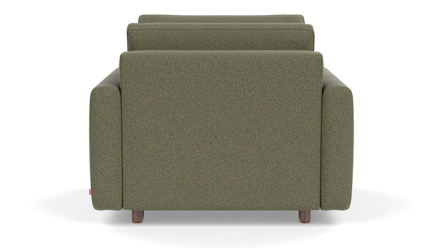 Reva Storage Chair - Ola Forest - Walnut leg Image - 8
