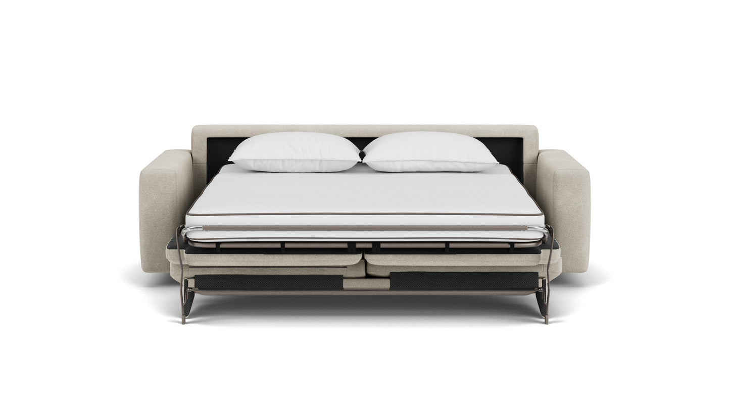 Reva Sleeper Sofa - Ava Cloud, Black Ash Legs Image - 5