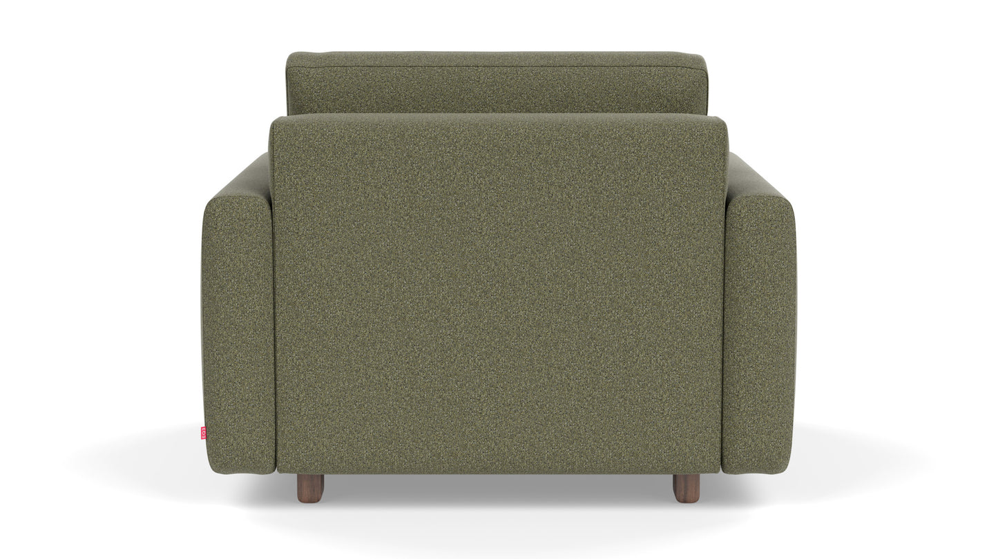 Reva Storage Chair - Ola Forest - Walnut leg Image - 3