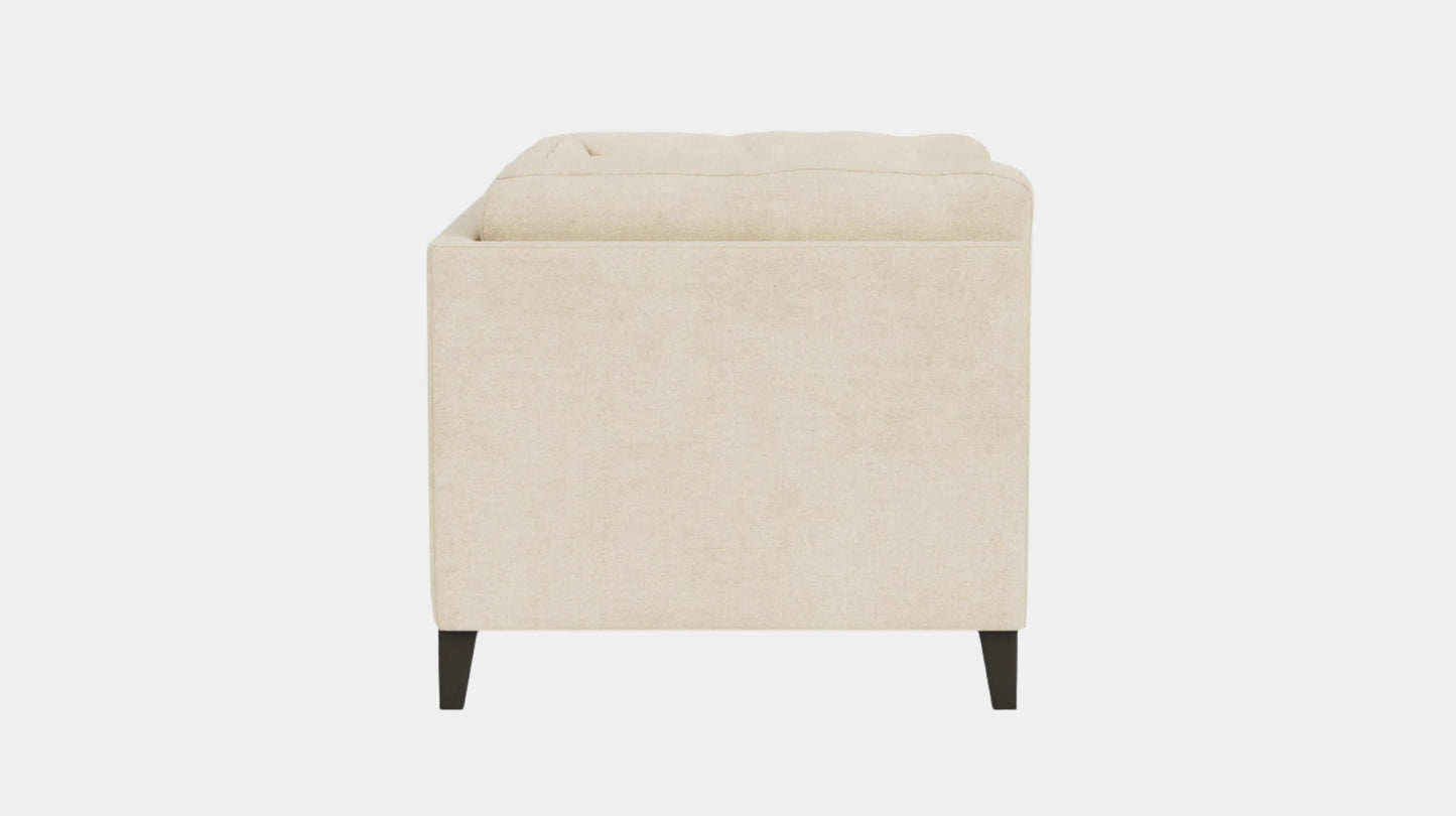 Salema Chair - Aspen Pebble Fabric - Onyx leg Image - 2