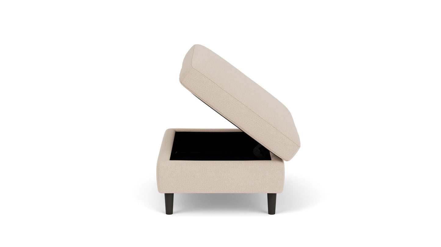 Oskar Storage Ottoman - Panama Natural - Black Legs Image - 8