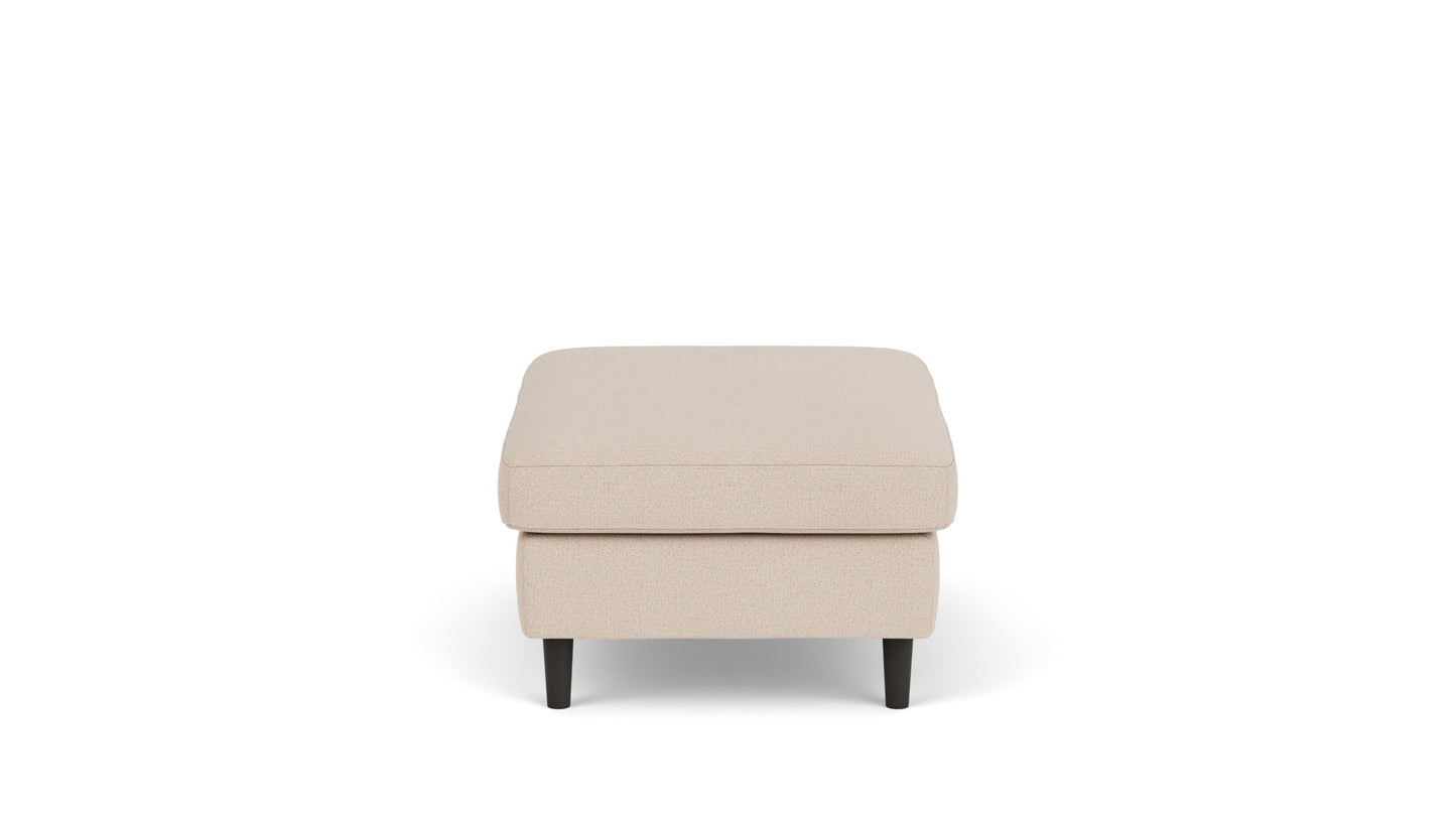 Oskar Storage Ottoman - Panama Natural - Black Legs Image - 2