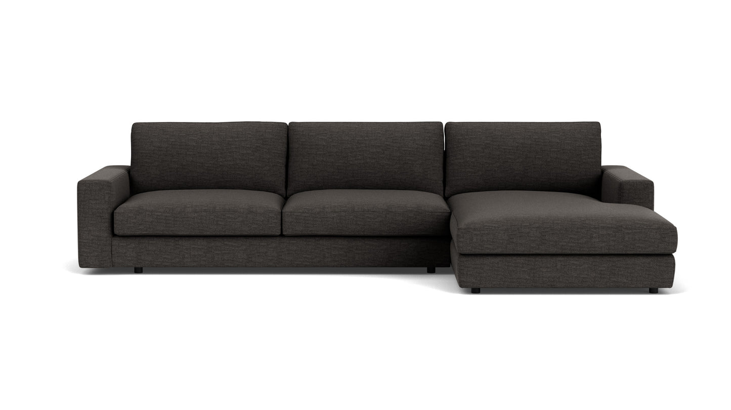 Cello 2-Piece Sectional Sofa With Chaise - Key Largo Anthracite - 1.5 inch leg Image - 1
