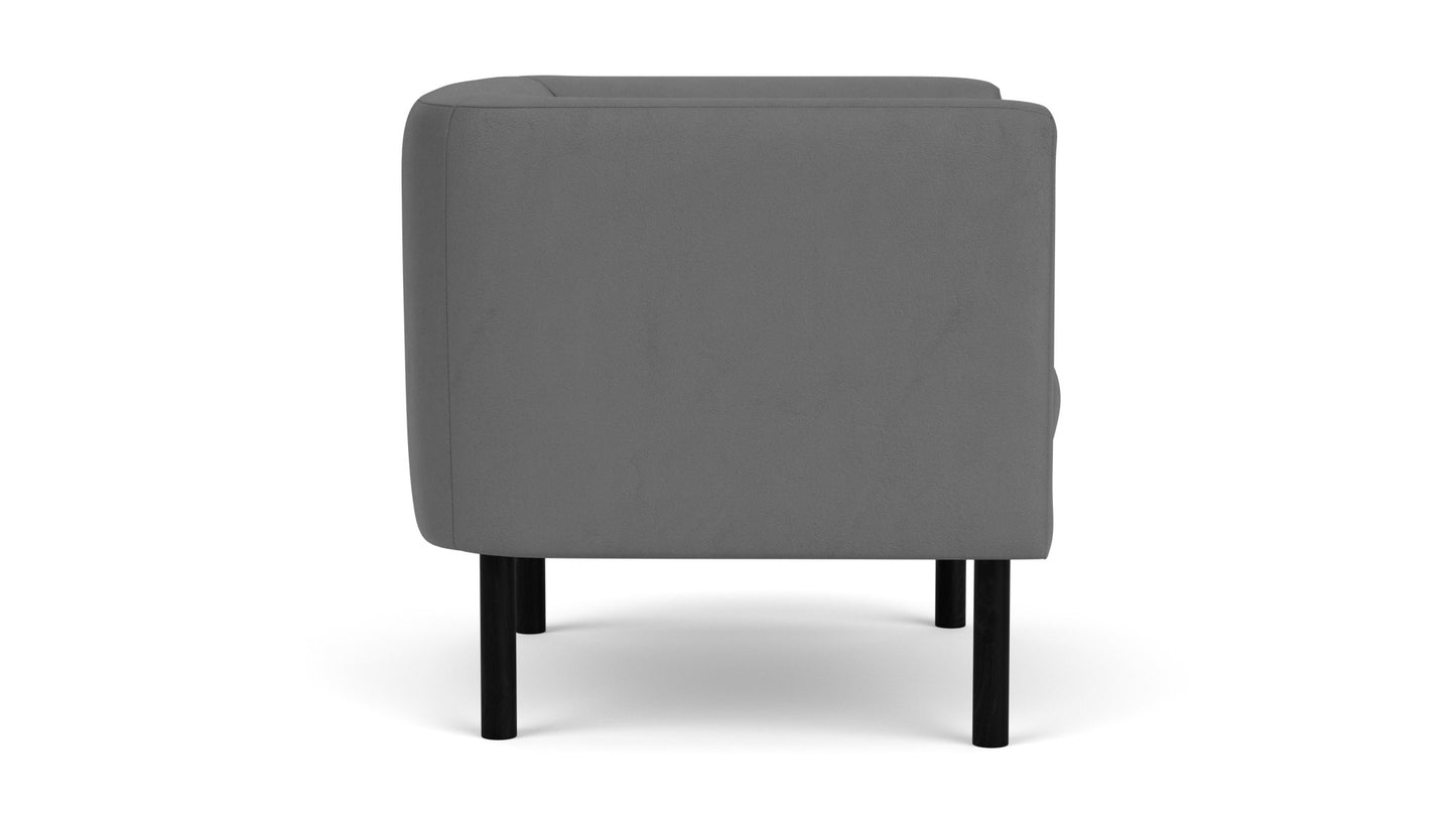 Replay Club Chair - Paloma Lava - Black Legs Image - 2