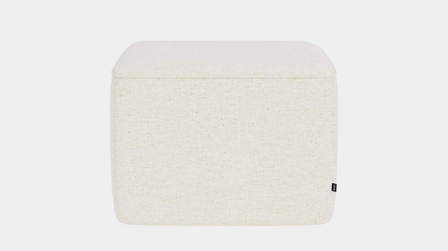 The Wander Square Ottoman - Ceder Oatmeal - glide feet Image - 1