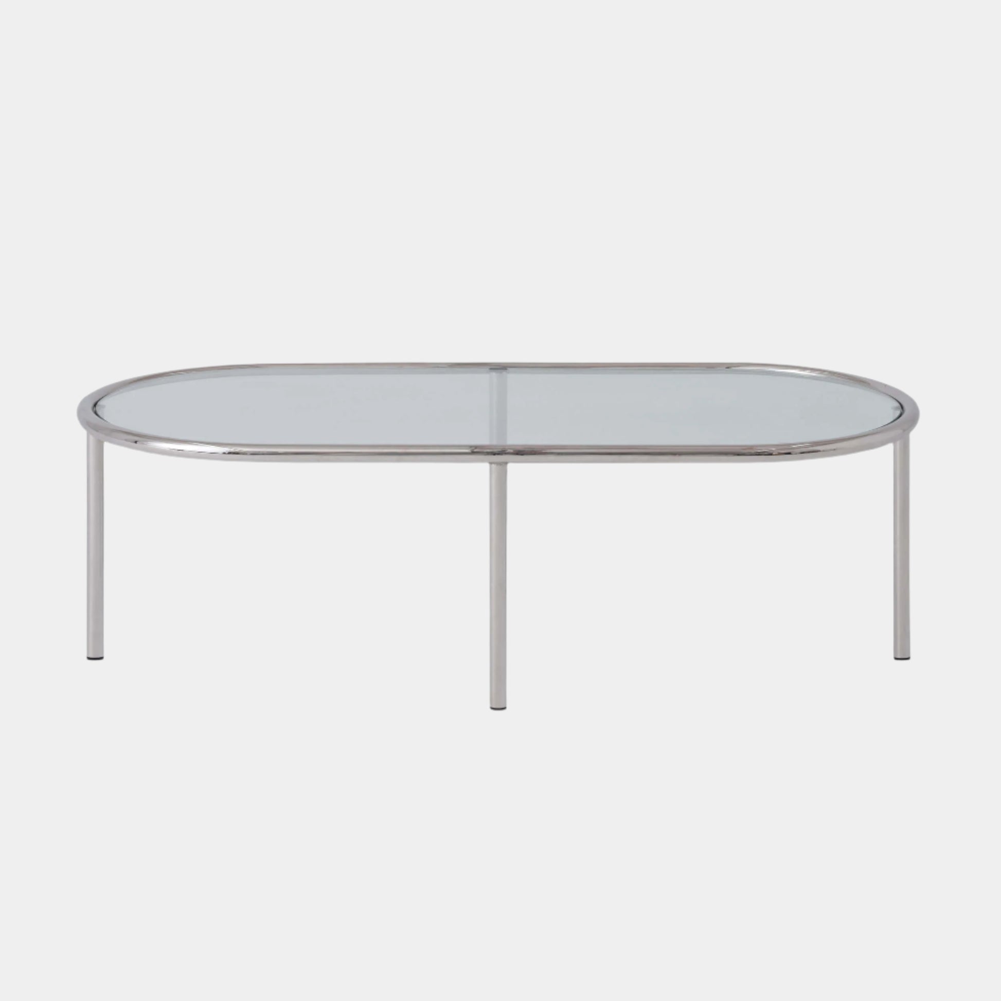 Tubular Coffee Table - Oval - Stainless Steel main image