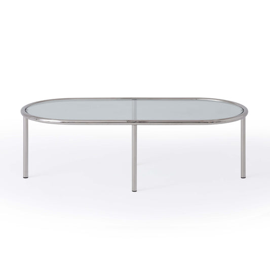 Tubular Coffee Table - Oval - Stainless Steel main image