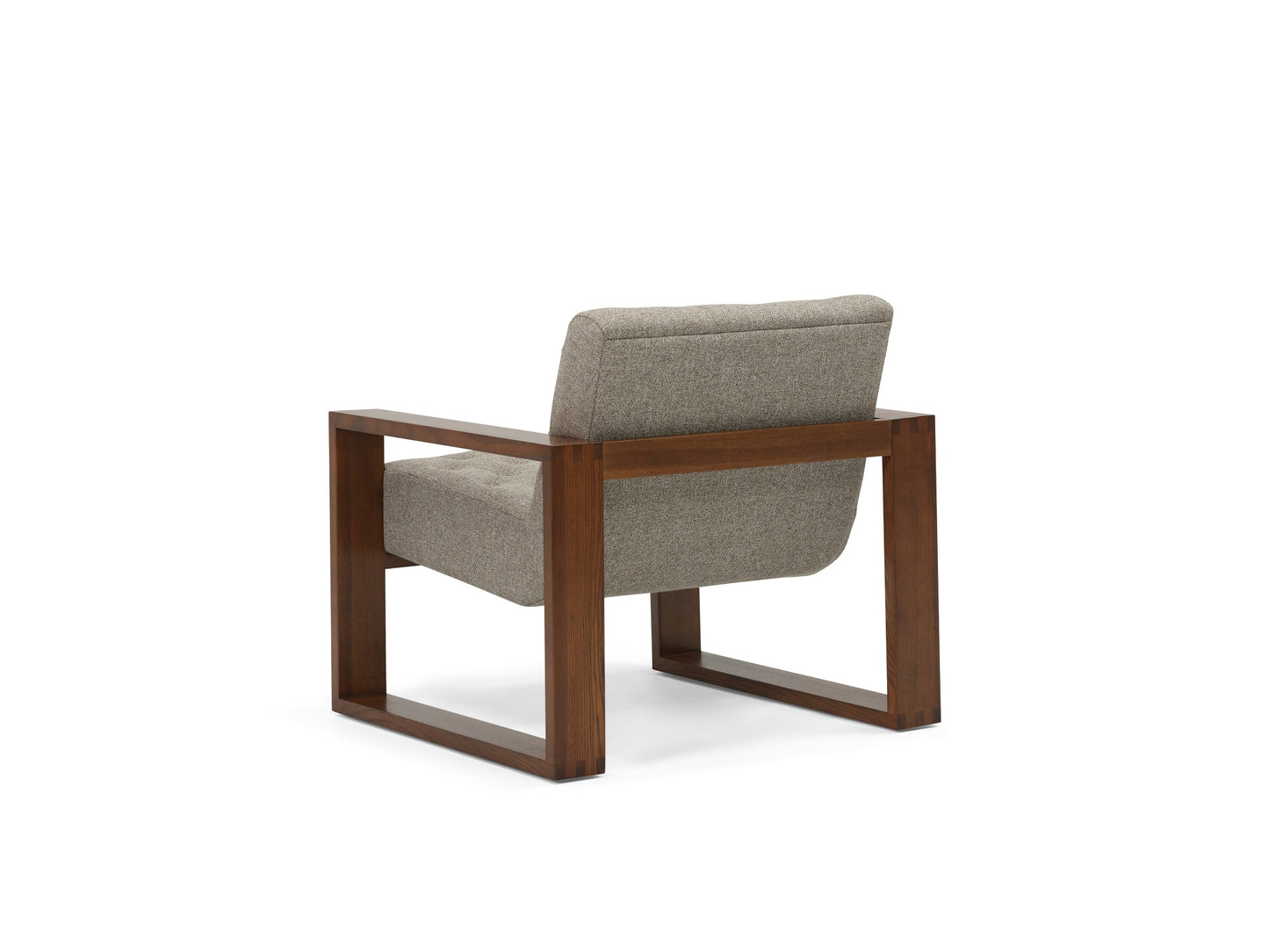 Wyatt Tufted Chair - Brentwoods Pepper  - Wood group image - 2