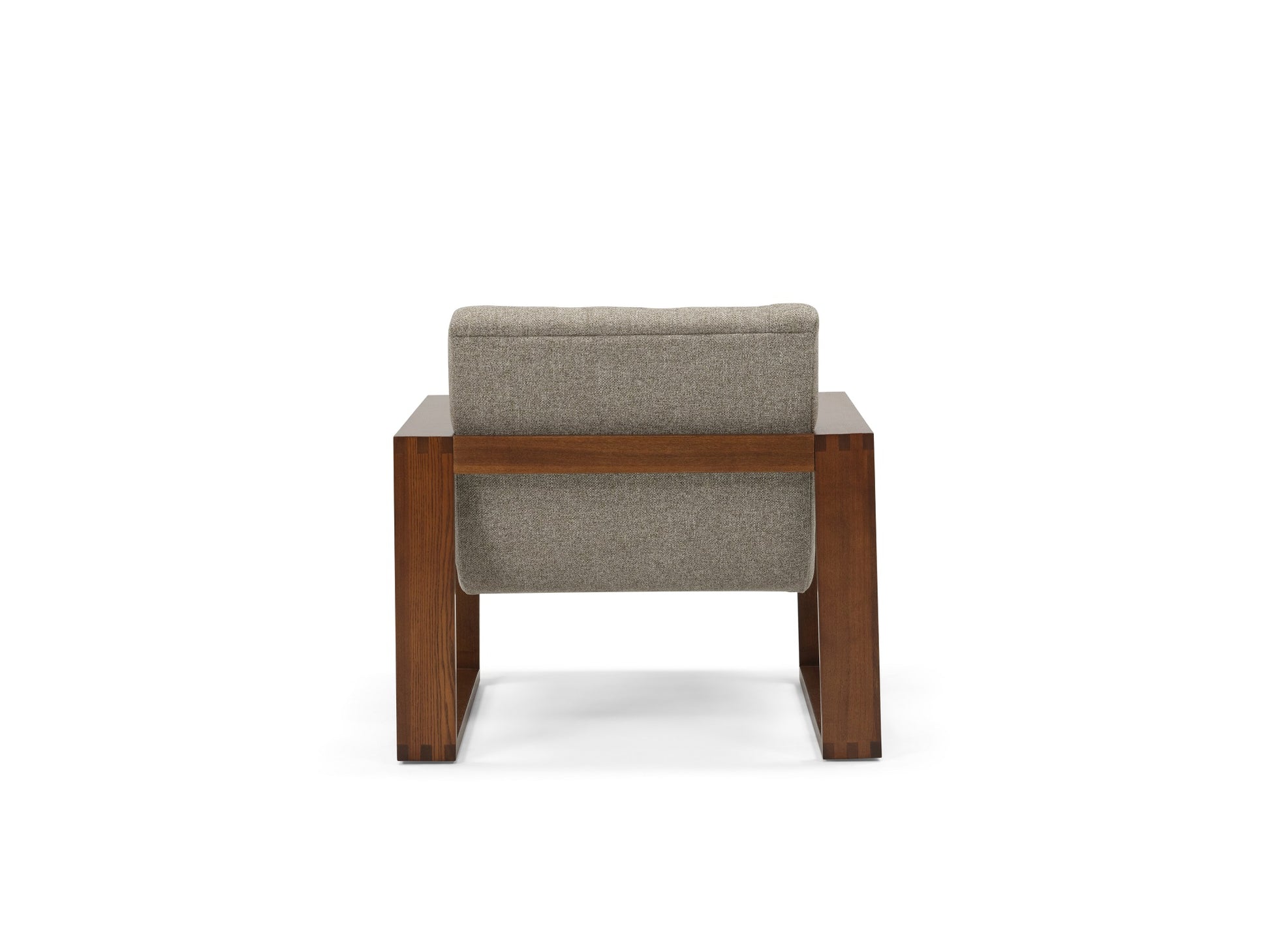 Wyatt Tufted Chair - Brentwoods Pepper  - Wood group image - 1