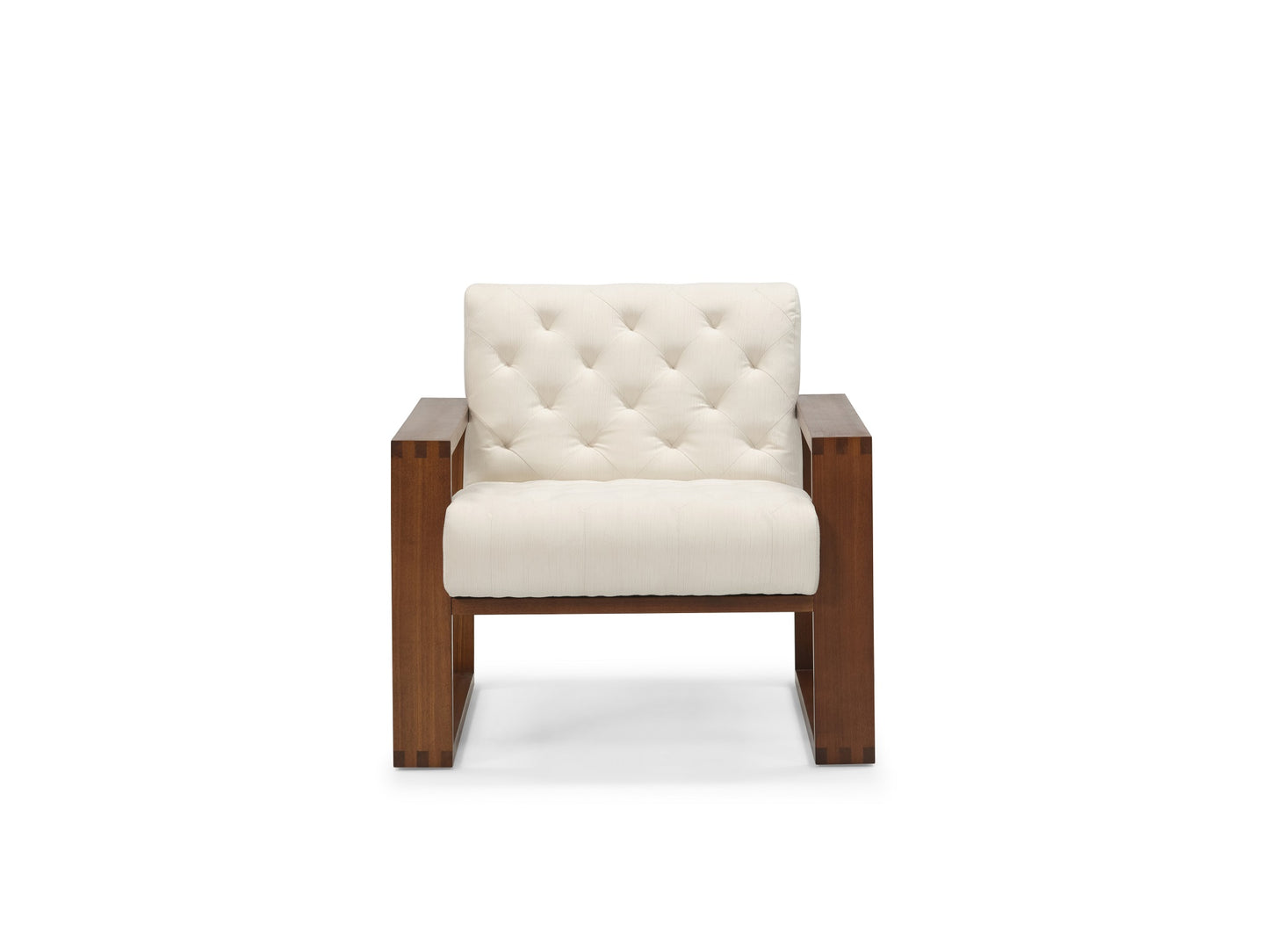 Wyatt Tufted Chair - Prestige Vanilla  - Wood  main image
