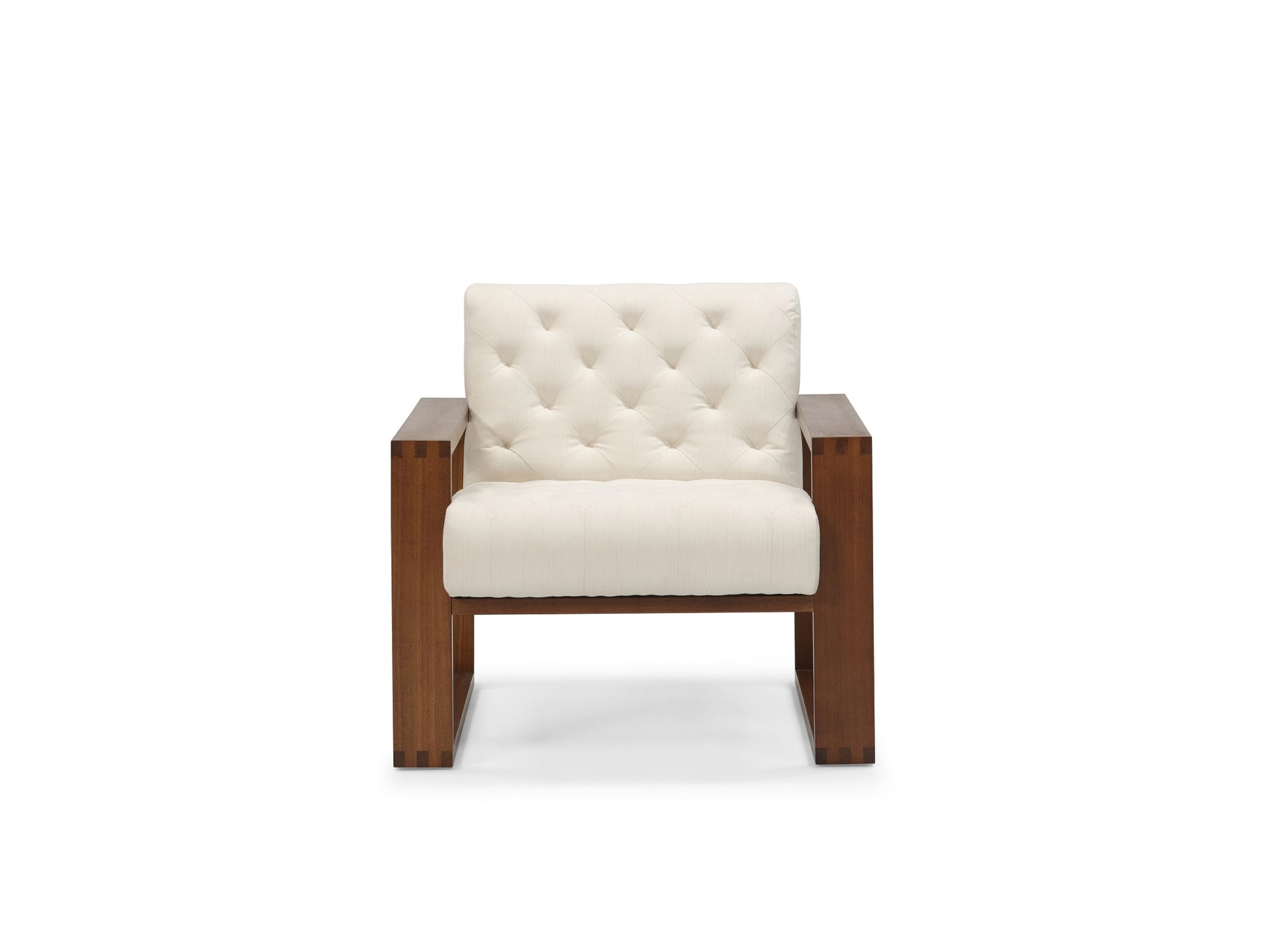 Wyatt Tufted Chair - Prestige Vanilla  - Wood  main image
