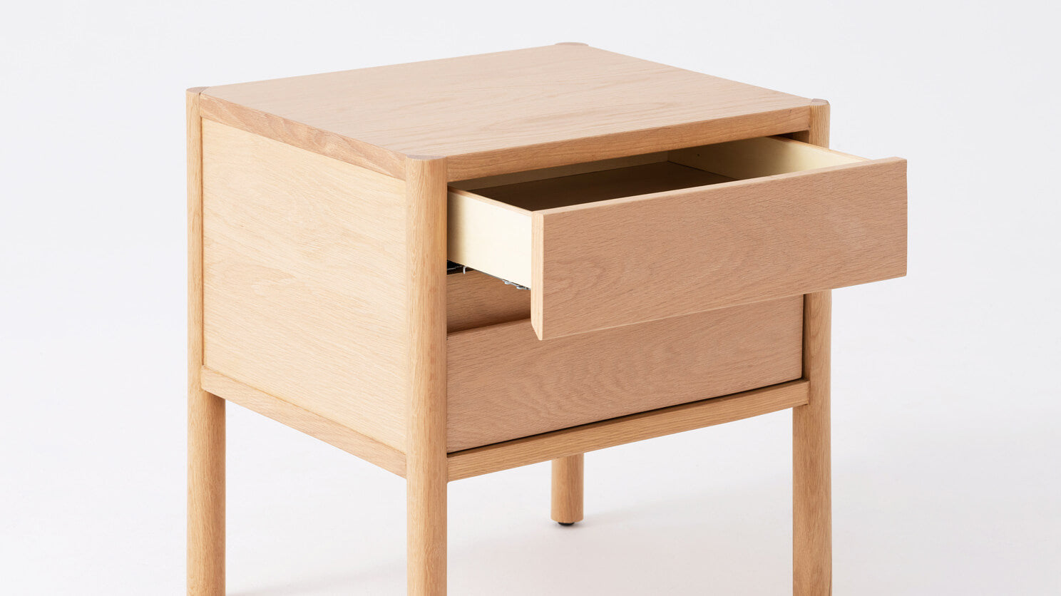 Monarch Double Drawer Nightstand - Oak group image - 4