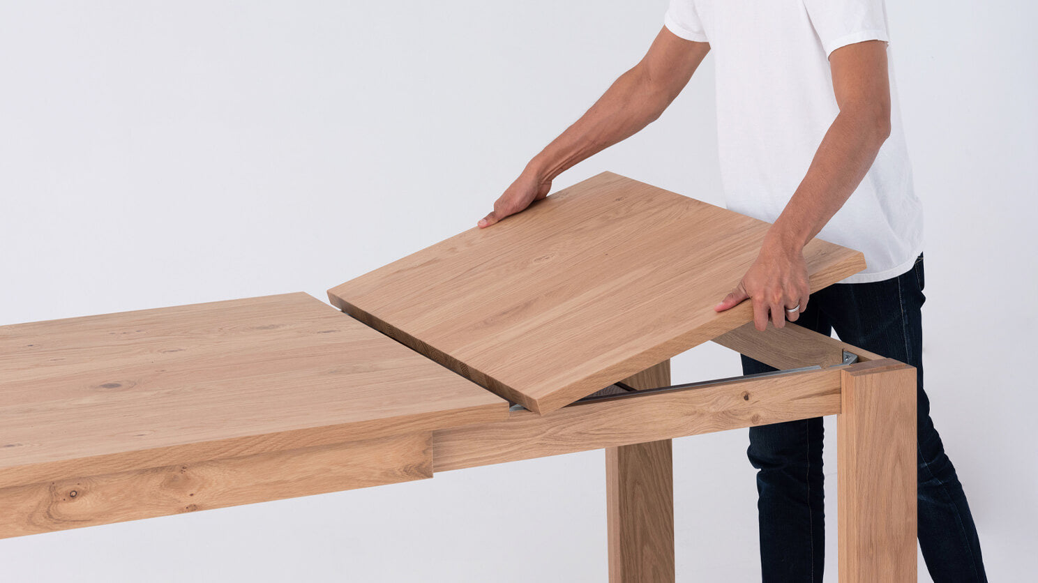Bon Expandable Dining Table - 74” (Expandable to 96”) - Oak group image - 13