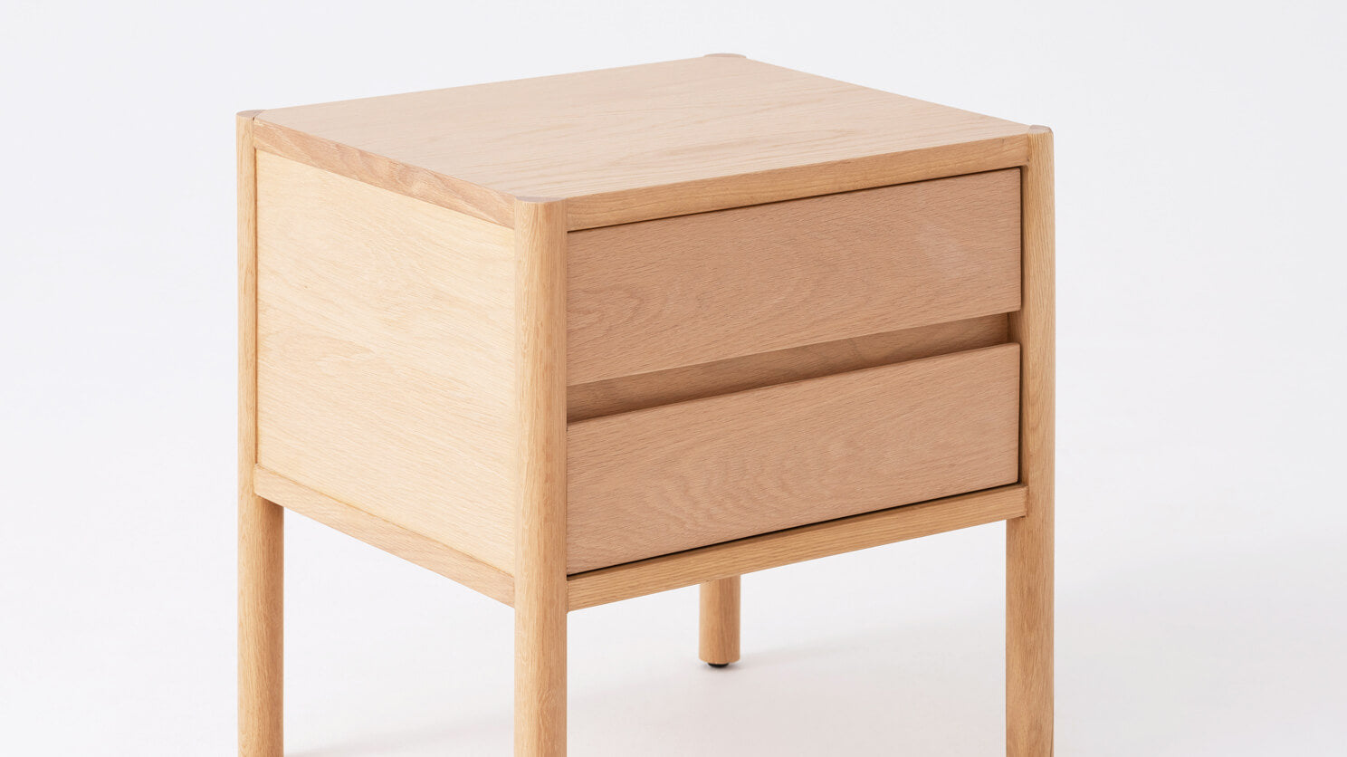 Monarch Double Drawer Nightstand - Oak group image - 3