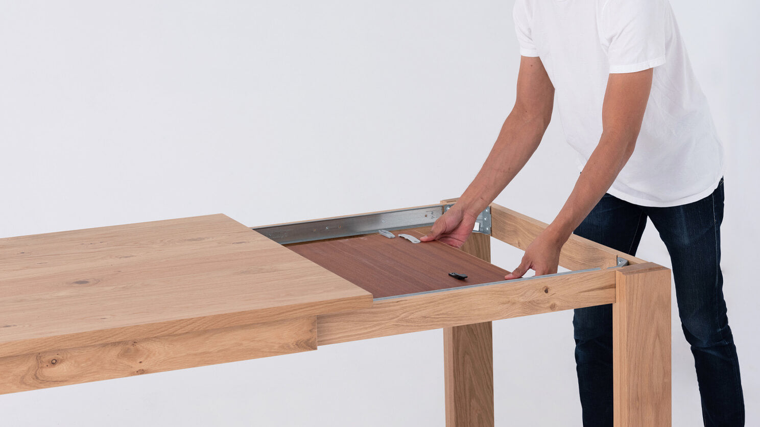 Bon Expandable Dining Table - 74” (Expandable to 96”) - Oak group image - 9