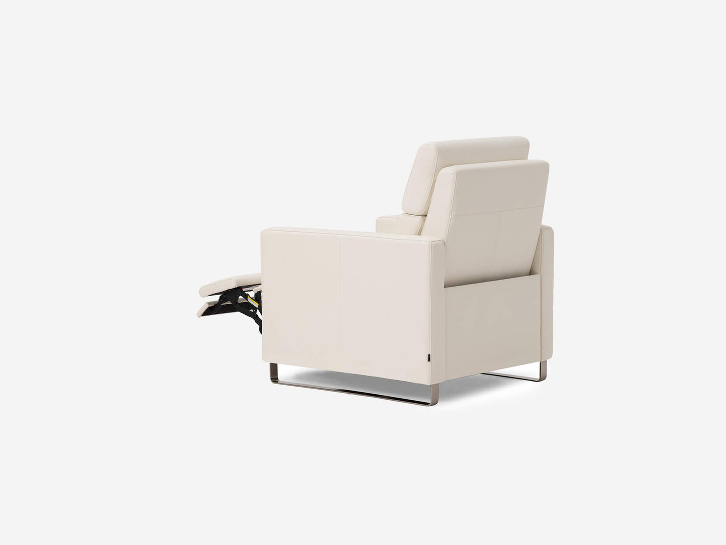 Lawrence Reclining Chair - Rein Basalt - Nickel Base  Image - 9