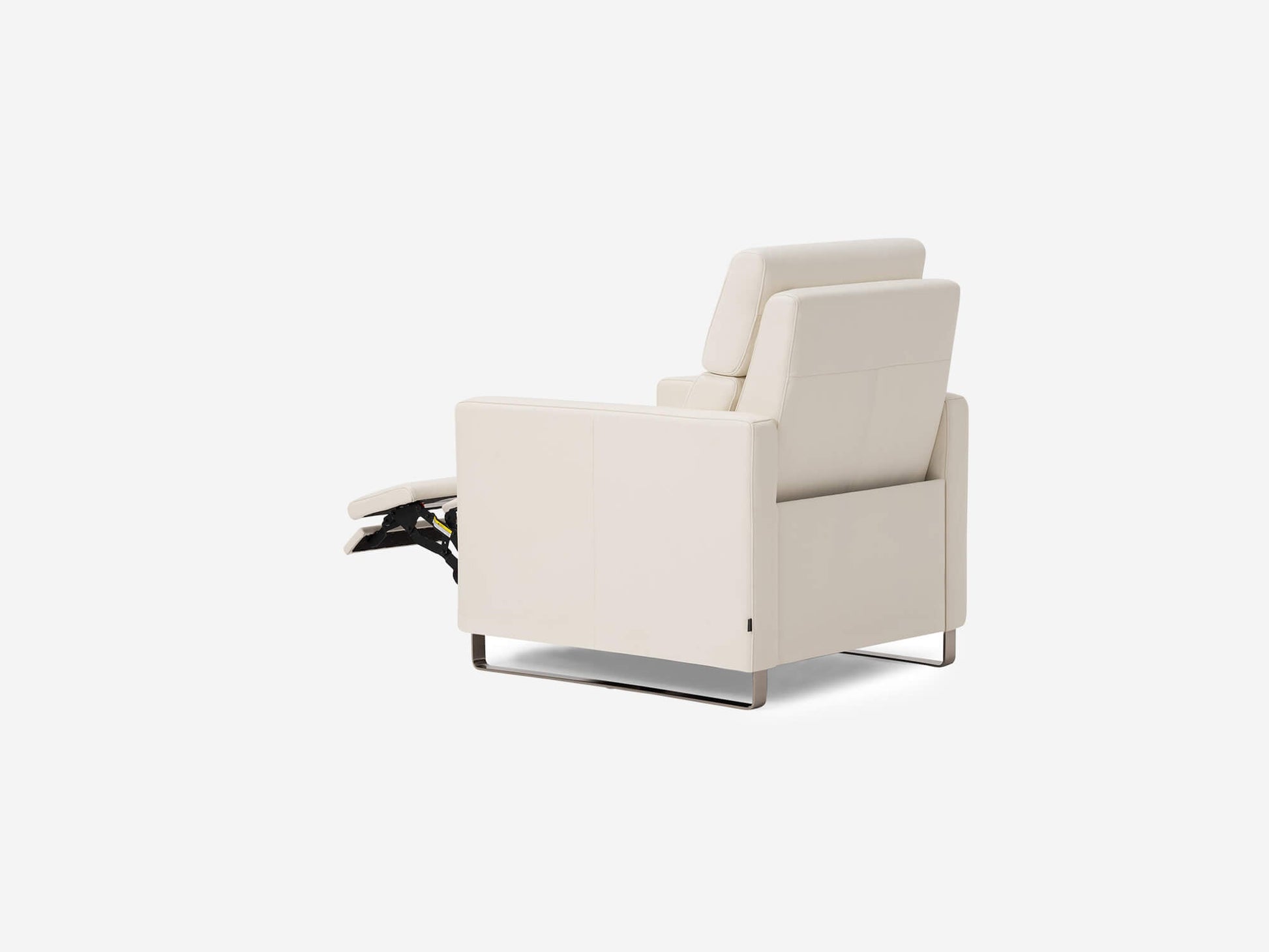 Lawrence Reclining Chair - Rein Basalt - Nickel Base  Image - 9