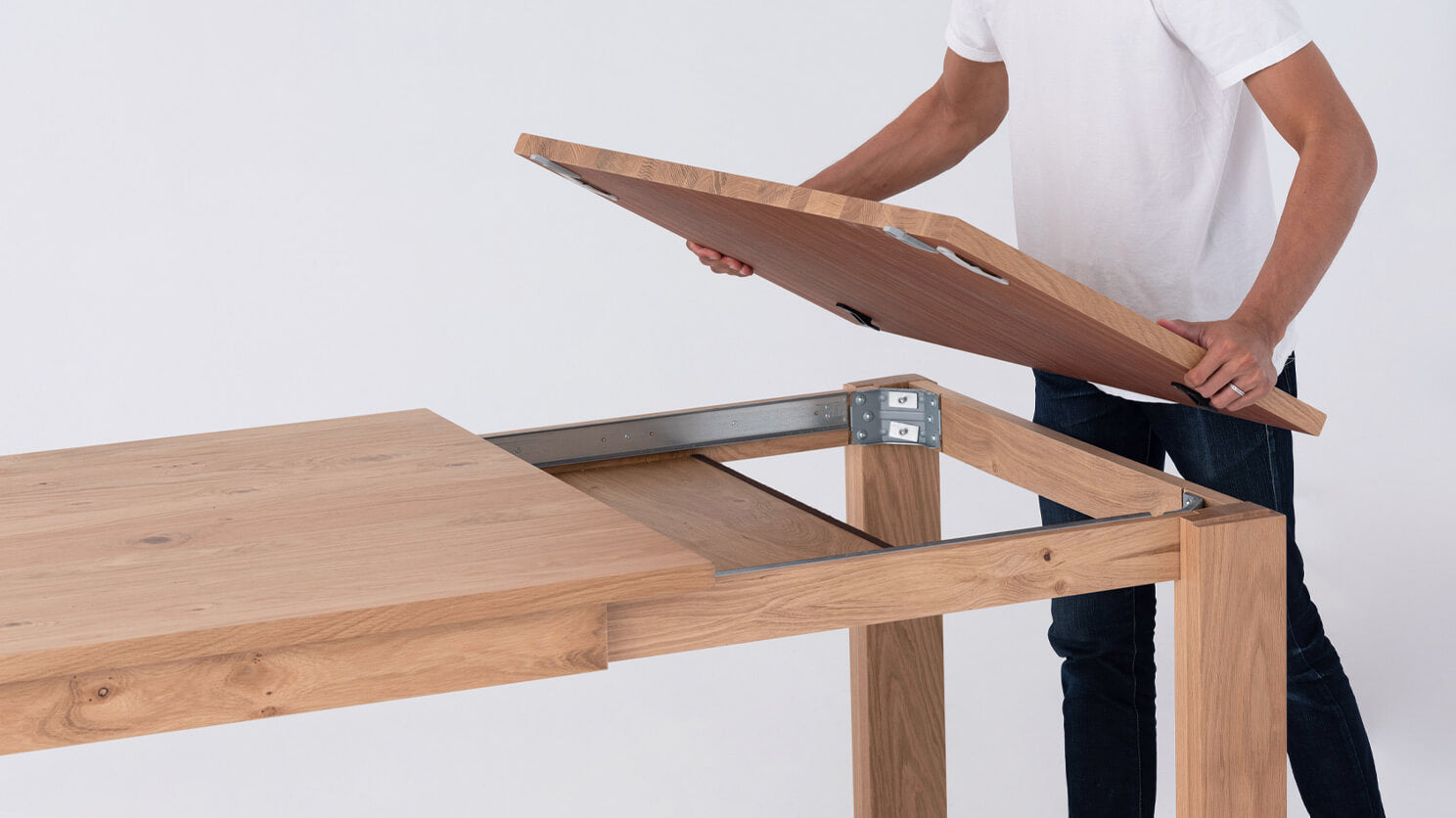 Bon Expandable Dining Table - 74” (Expandable to 96”) - Oak group image - 12