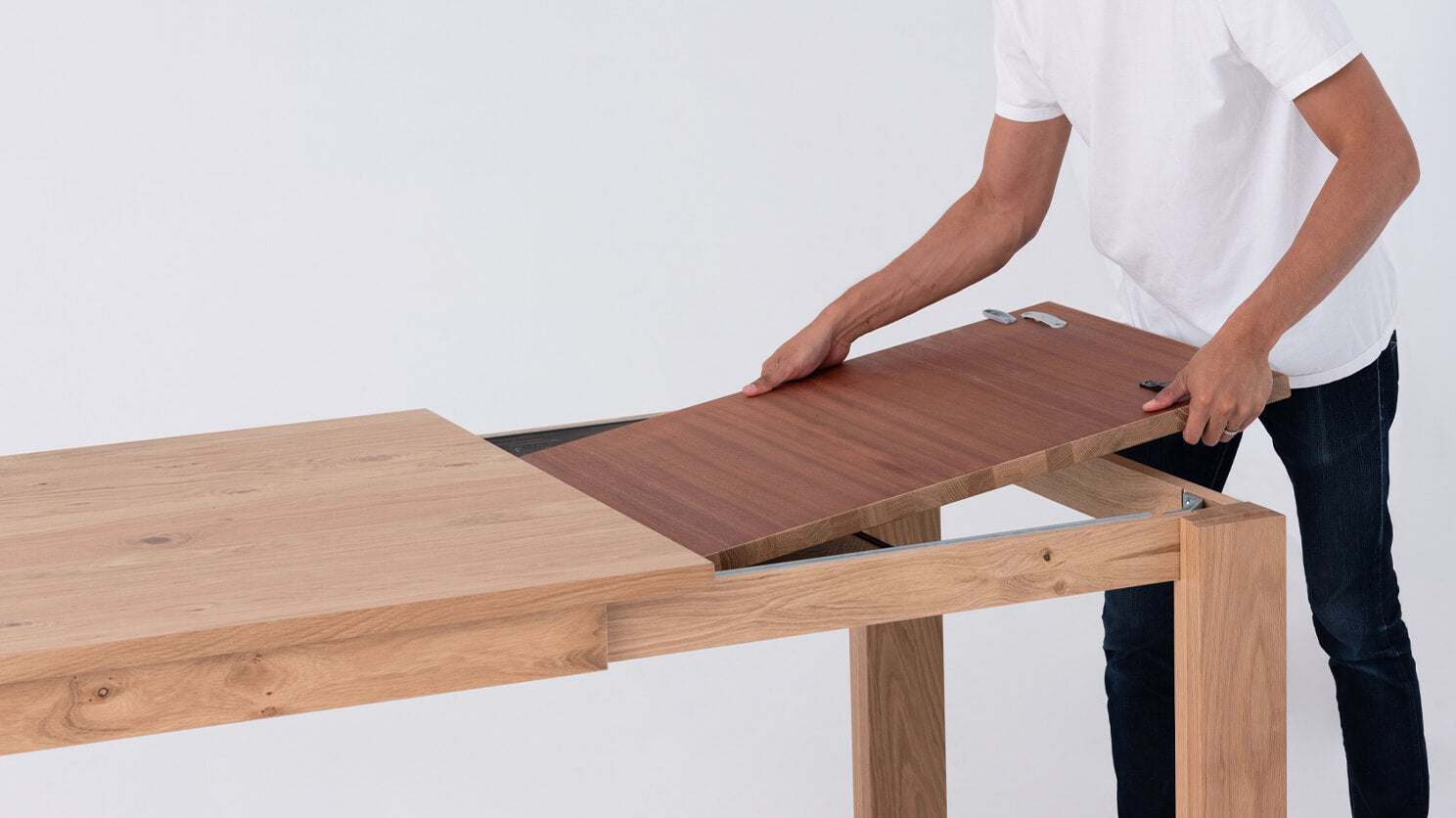Bon Expandable Dining Table - 74” (Expandable to 96”) - Oak group image - 10