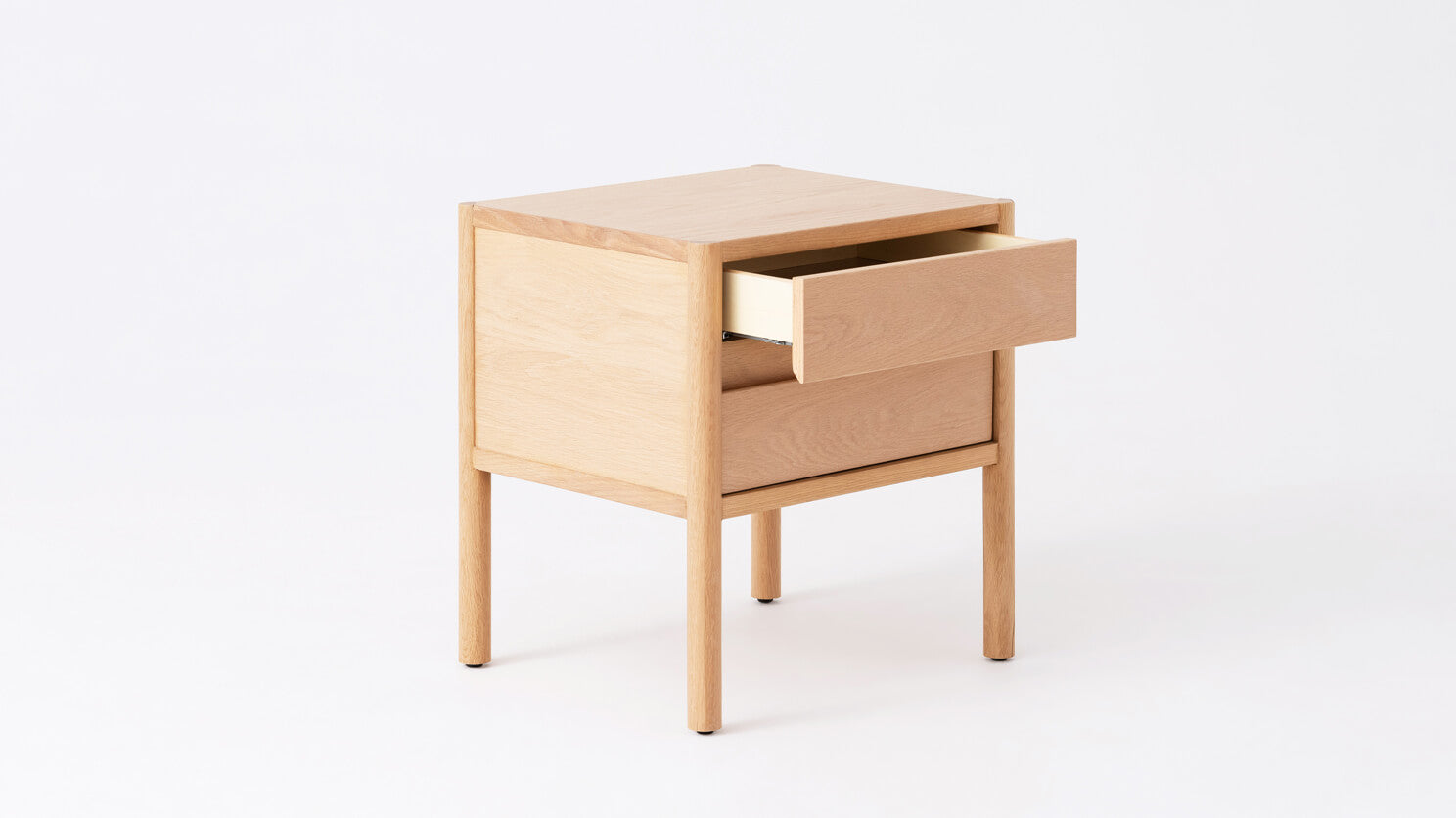 Monarch Double Drawer Nightstand - Oak group image - 2