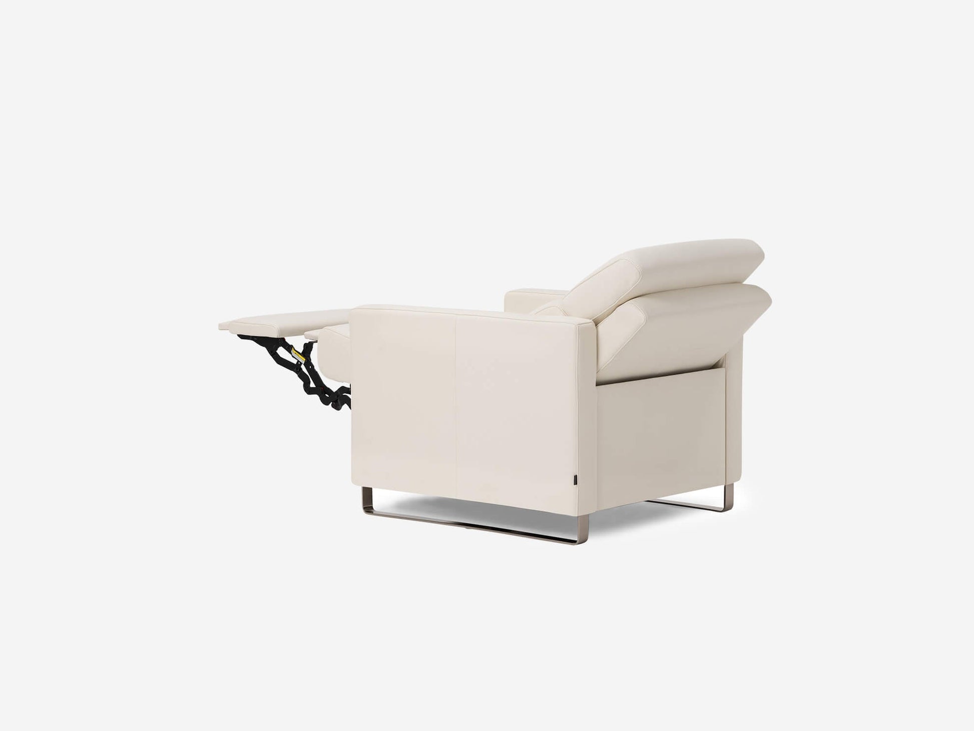Lawrence Reclining Chair - Rein Basalt - Nickel Base  Image - 10