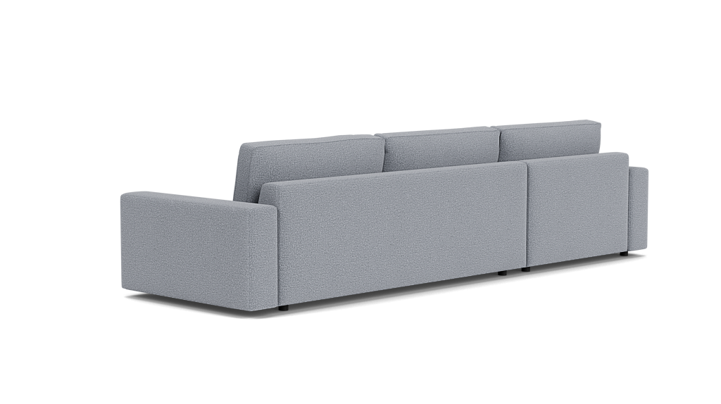 Cello Canapé modulaire à deux pièces avec méridienne - Onno Medium Warm Grey, 1.5 Po Rotative