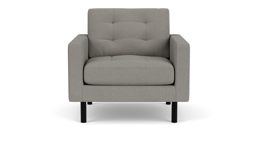 Joan Fauteuil - Panama Grey -  Pattes Noir
