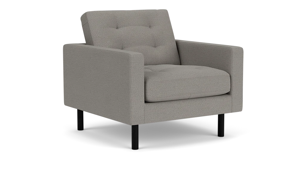Joan Fauteuil - Panama Grey -  Noir