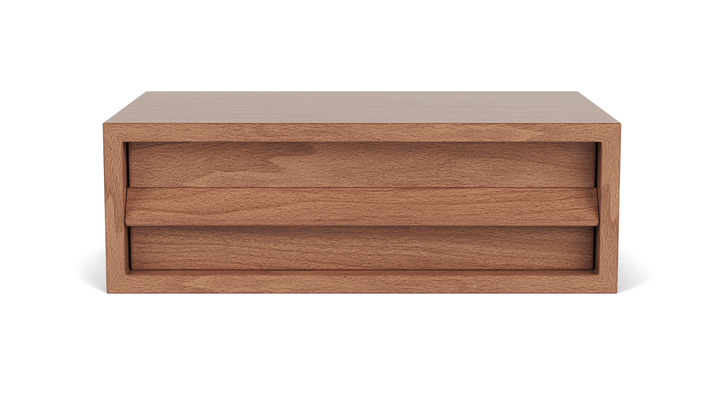 Marcel Single Drawer Floating Nightstand - Walnut
