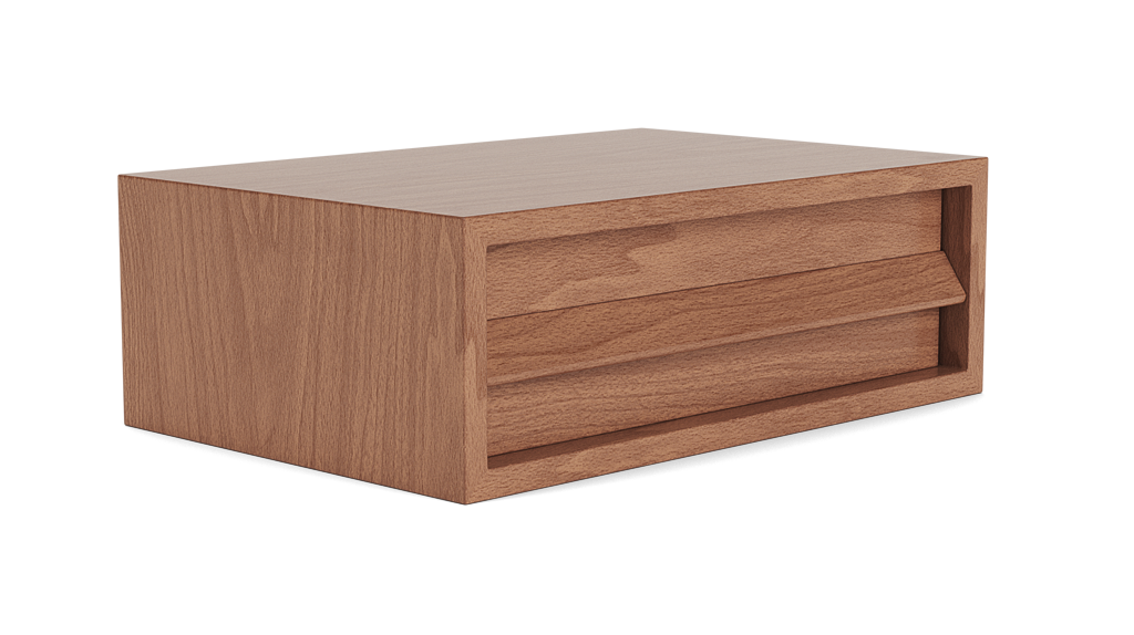 Marcel Single Drawer Floating Nightstand - Walnut