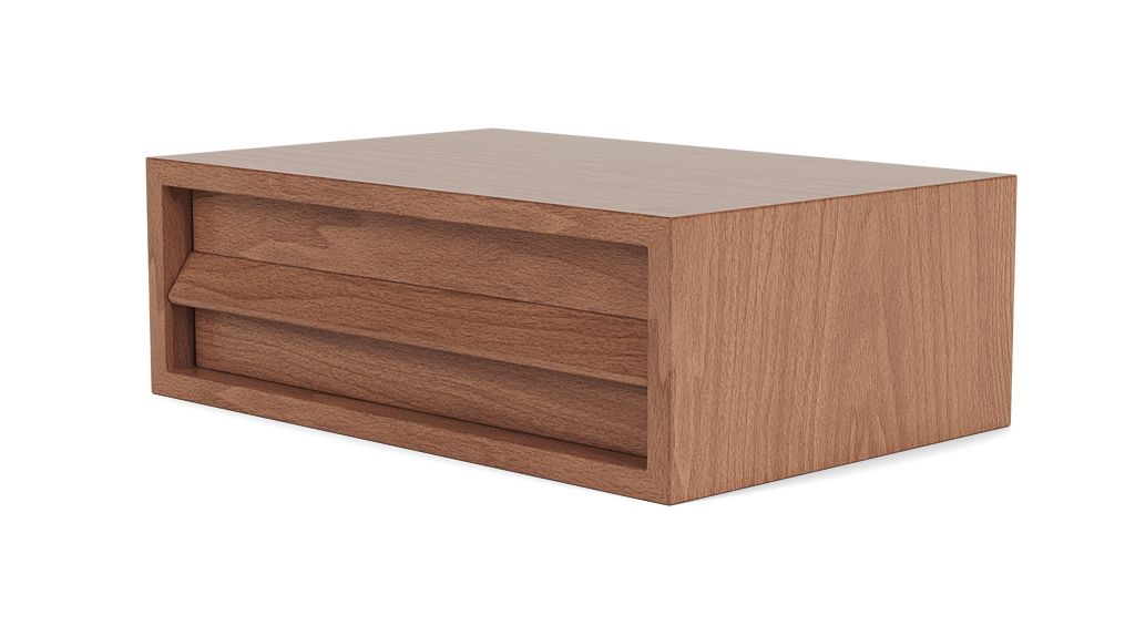 Marcel Single Drawer Floating Nightstand - Walnut