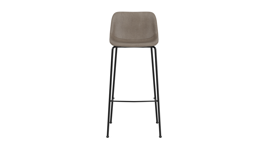 Oles Bar Stool - Grey Synthetic Leather