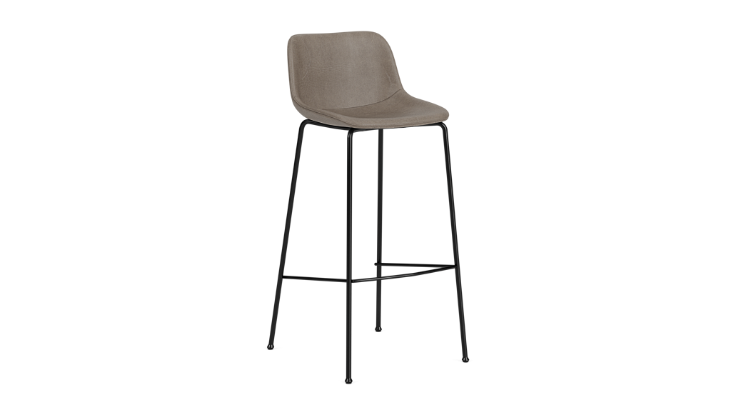 Oles Bar Stool - Grey Synthetic Leather