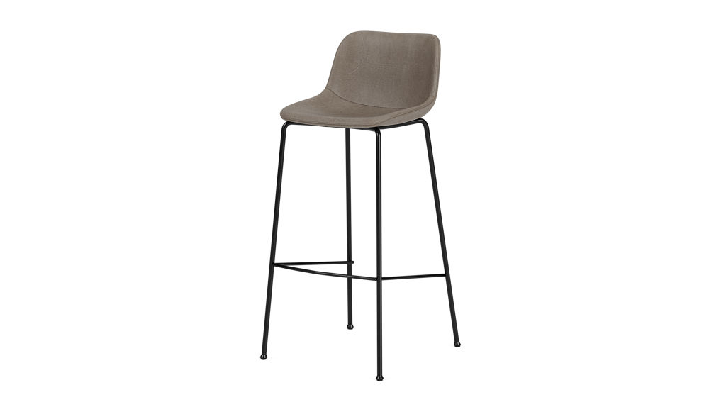 Oles Bar Stool - Grey Synthetic Leather