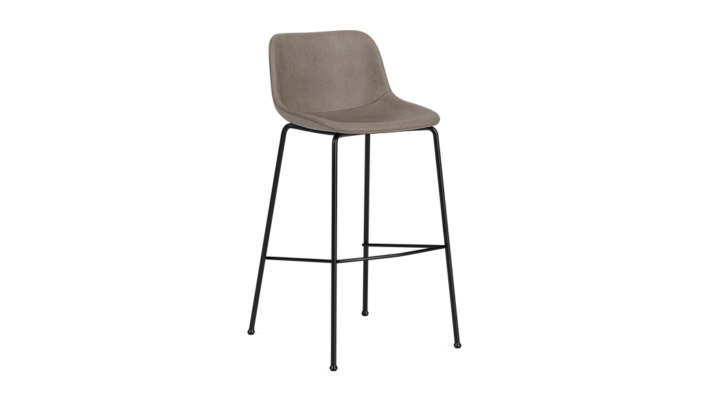 Oles Counter Stool - Grey Synthetic Leather