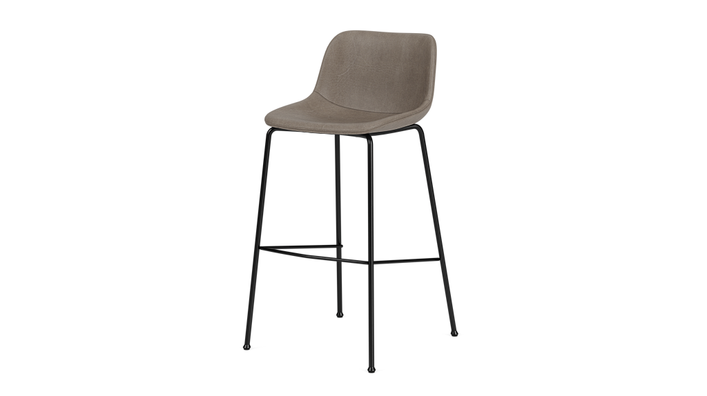 Oles Counter Stool - Grey Synthetic Leather