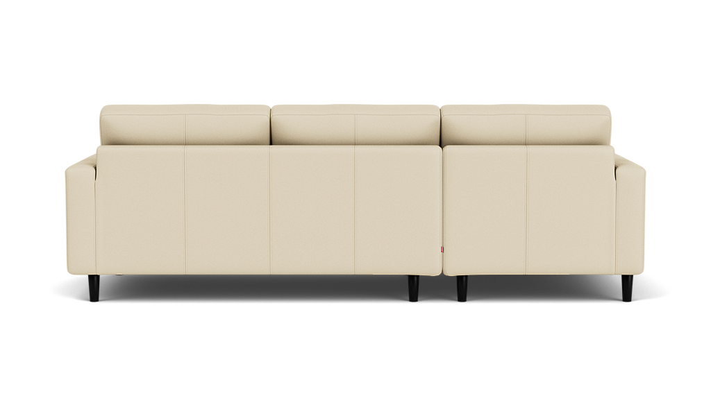 Oskar 2-Piece Sectional Sofa with Chaise - Broadway Alabaster, Black Legs