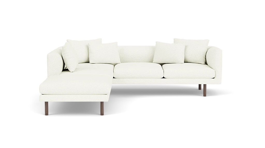 Replay Canapé modulaire à deux pièces avec méridienne sans dossier - Boucle Cream, Noyer