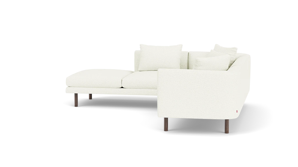 Replay Canapé modulaire à deux pièces avec méridienne sans dossier - Boucle Cream, Noyer