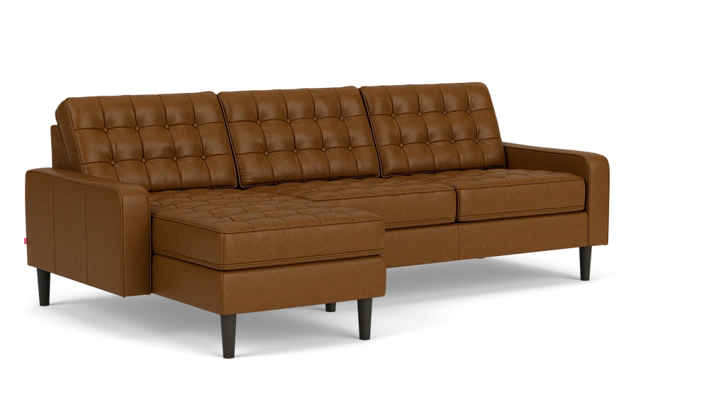 Reverie Canapé modulaire deux pièces avec méridienne - Classic Sahara, Frêne Noir