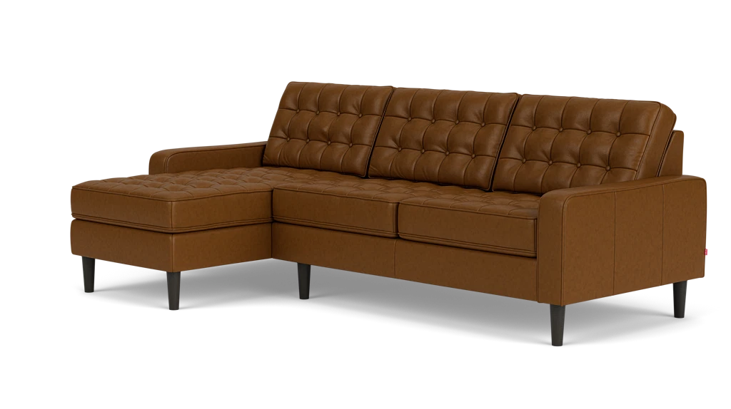 Reverie Canapé modulaire deux pièces avec méridienne - Classic Sahara, Frêne Noir