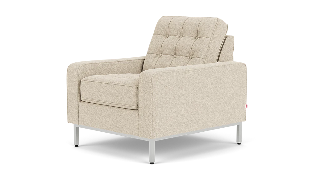 Reverie Fauteuil - Lana Sand, Acier Inoxydable