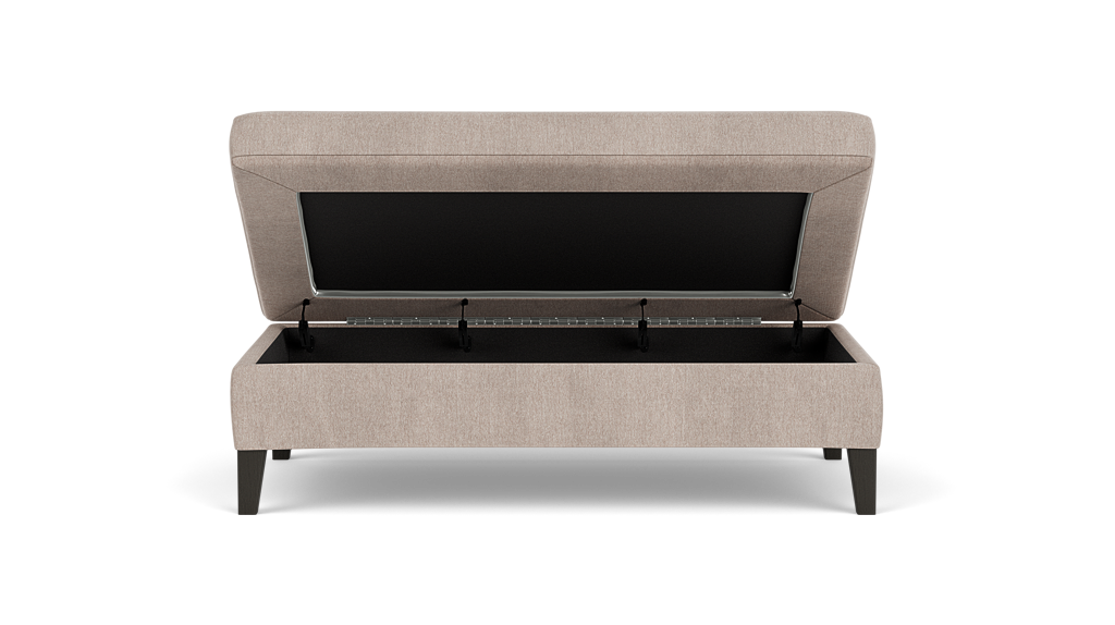 Salema Repose-pieds avec rangement - Dillon Dune - Pattes en onyx