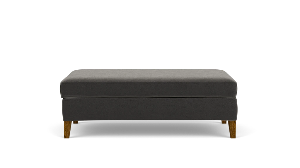 Salema Storage Ottoman - Seoul Flannel - Java Legs