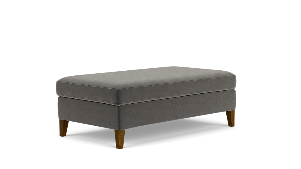 Salema Storage Ottoman - Seoul Flannel - Java Legs